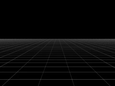 3D illustration background, perspective, perspective of a square cube or hone Stock-Illustration