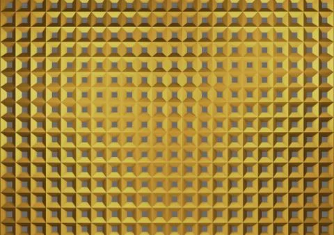 3D illustration background, perspective, perspective of a square cube or hone Stock Illustration