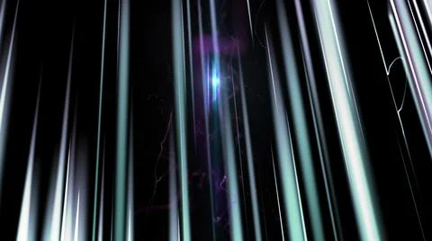 3D illustration -  background with twisted particle strings and optical flare Stock Illustration