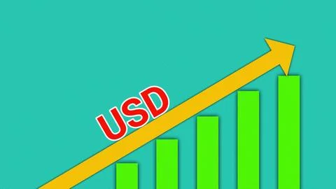3D Illustration banner of chart exchange currency crypto. Stock Illustration