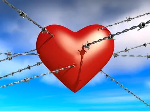3d illustration of barbed wire Stock Illustration