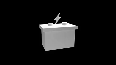 3D Illustration of a Battery with Lightning Bolt Symbol on Black Background 스톡 동영상 341921561