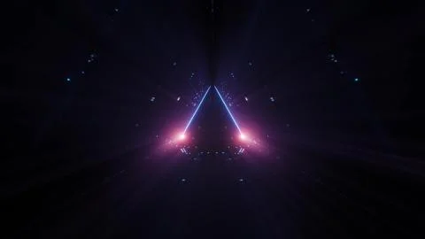 3d illustration beautiful magic triangle paradise door artwork design background Stock-Illustration