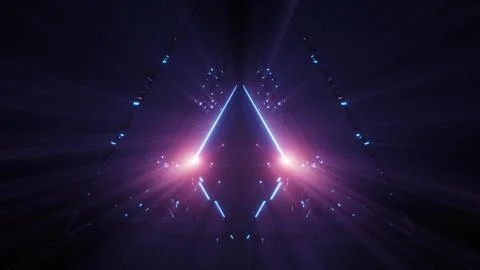 3d illustration beautiful magic triangle paradise door artwork design background Stock-Illustration