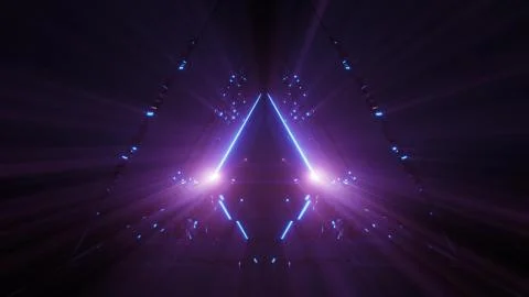 3d illustration beautiful magic triangle paradise door artwork design background Stock-Illustration