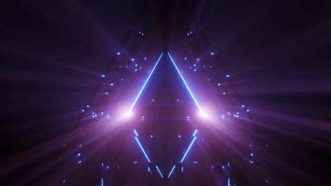 3d illustration beautiful magic triangle paradise door artwork design background Stock-Illustration