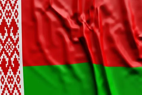 3D illustration of Belarus national developing flag. Country symbol. Stock Illustration