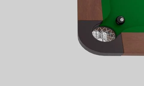 3d illustration of a billiard table corner 스톡 일러스트