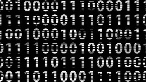 3d illustration of binary background, binary code computer generated design Stock Footage 95565273