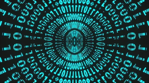3d illustration of binary background, binary code computer generated design Video stock 95568482
