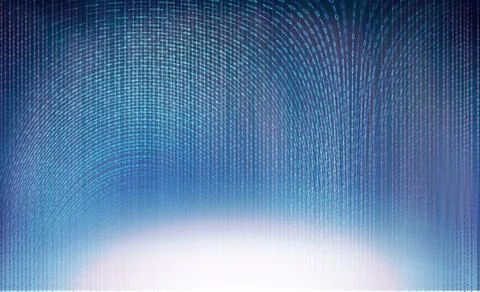 A 3D illustration of binary code with digital data transmission effect - tran 스톡 일러스트