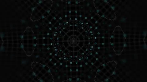 3d illustration of black background with circle tunnel. イラスト素材