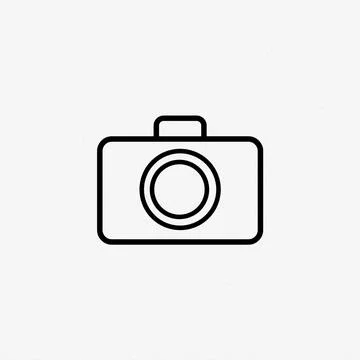 3D illustration black camera icon isolated on white background. 库存插图