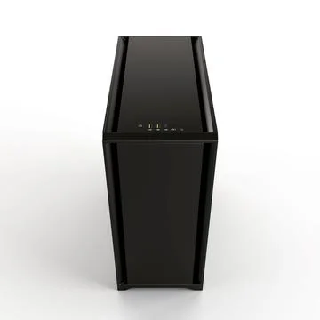 3d illustration of a black computer case isolated on a white background Stock Illustration