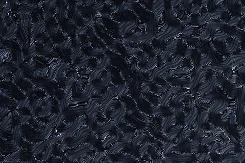 3D illustration of a  black hypnotic pattern.  Abstract   gold background wit Stock Illustration