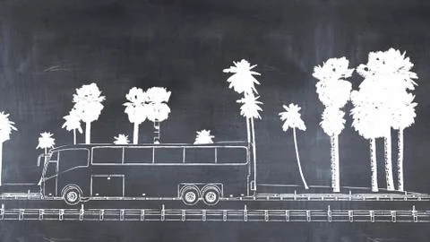 3D illustration of a blackboard Stock Illustration