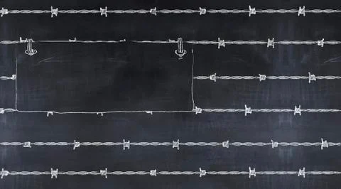 3D illustration of a blackboard Stock Illustration