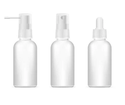 3d illustration blank pharmaceutical container Set Stock Illustration