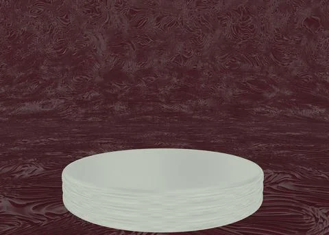 A 3d illustration of blank template layout of white empty musical, theater, c Stock Illustration