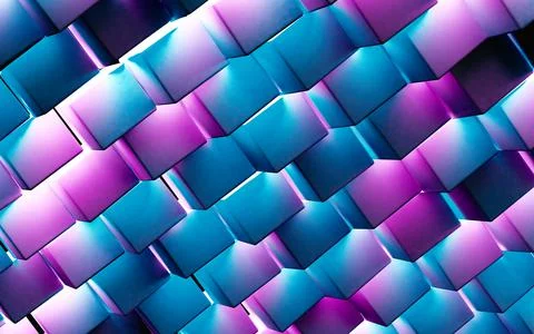 3d illustration of  block pattern イラスト素材