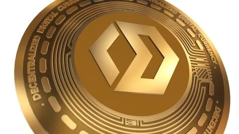 3d Illustration Blocknet Block Cryptocurrency Coin Symbol Stock Illustration