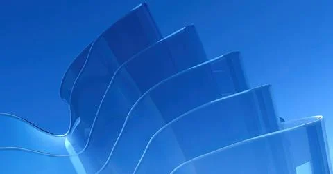 3D illustration of blue abstract background 库存插图