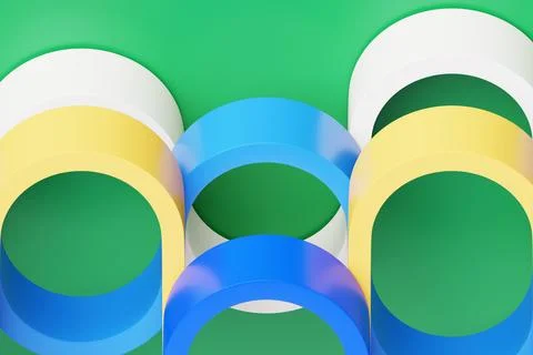 3d illustration of a  blue abstract gradient background with lines. PRint fro Stock Illustration