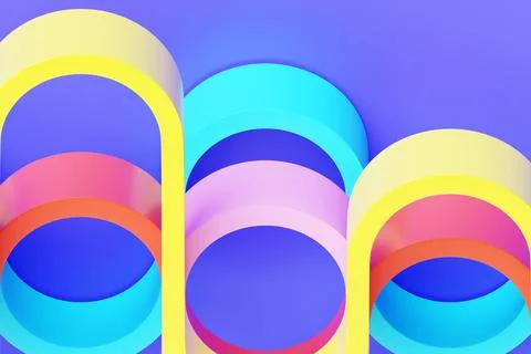 3d illustration of a  blue abstract gradient background with lines. PRint fro Ilustración de archivo