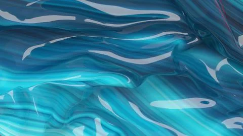 3D Illustration Blue Abstract Texture Stock Illustration