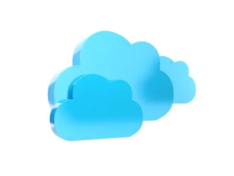 3d illustration: blue cloud Stock Illustration