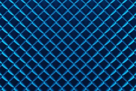 3d illustration blue  geometric pattern . Set of squares on monocrome backgro Stock Illustration