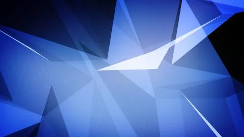 3d illustration of a blue triangles background. Stock Illustration