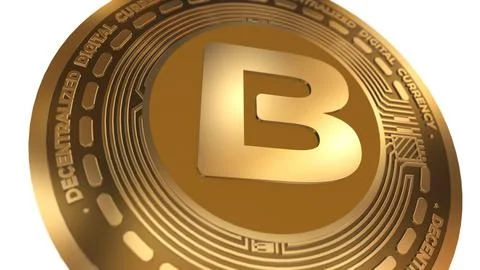 3d Illustration Bread Brd Cryptocurrency Coin Symbol Stock Illustration