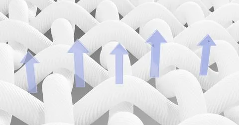 3d illustration of a breathable fabric structure Stockillustratie