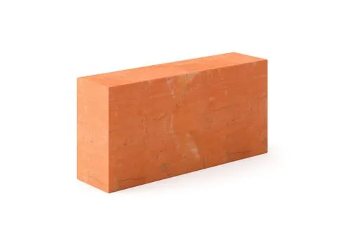 3d illustration brick on white background Stock Illustration