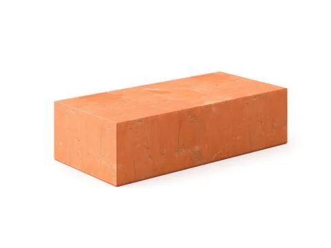 3d illustration brick on white background Stock Illustration