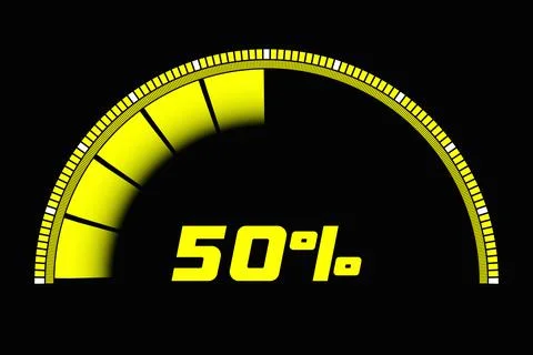 3d illustration of a bright instrument panel depicting values from normal to  Stock Illustration