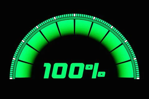3d illustration of a bright instrument panel depicting values from normal to  Stock Illustration