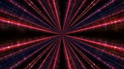 3D illustration of bright red beams Stock Illustration