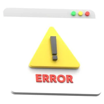 3d illustration of browser alert notification icon isolated. イラスト素材