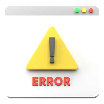 3d illustration of browser alert notification icon isolated. イラスト素材