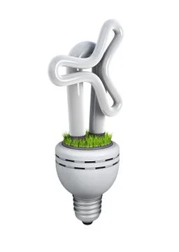 3d Illustration of bulb in the shape of a windmill Stock Illustration