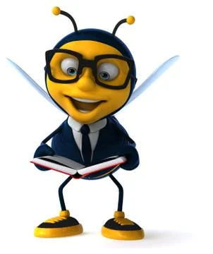3D Illustration of a business bee Illustrazione stock