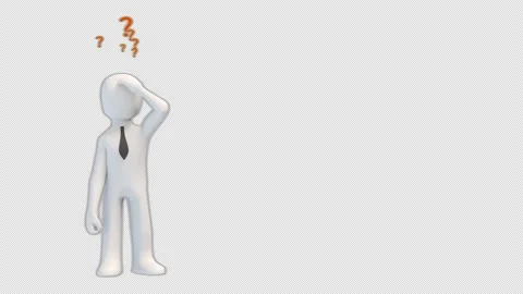 3d illustration of an business man solving a problem Stock Footage 158105088