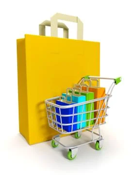 3d illustration: buying over the internet, online store Stock Illustration