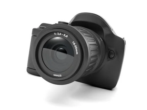 3d illustration: camera close-up perspective Stock Illustration