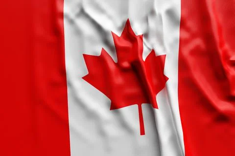 3D illustration of Canada national developing flag. Country symbol. Stock Illustration