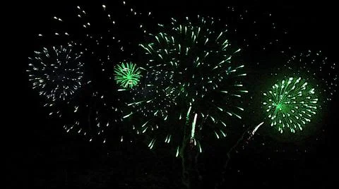 3d illustration - cartoon effect of firework on black background Stockillustratie