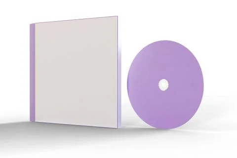 3D Illustration. Cd case and disc mockup. Stock Illustration