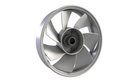 3D illustration of Ceiling and wall mount exhaust fan isolated on white. Stock Illustration
